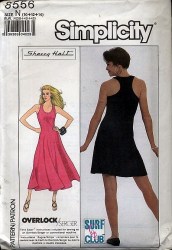 8556 STRETCH KNIT RACER BACK FLARE DRESS LENGTHS PATTERN 6-10